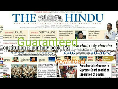 The Hindu Newspaper Download Pdf